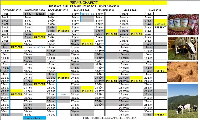 site internet Ferme Chapuis